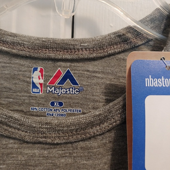 NBA Chicago Bulls Majestic Grey B-ball Tee T-shirt - Picture 5 of 6